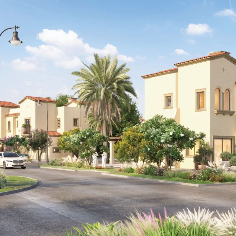 Exterior Bloom Living Carmona Townhouses for sale in Zayed City (3)